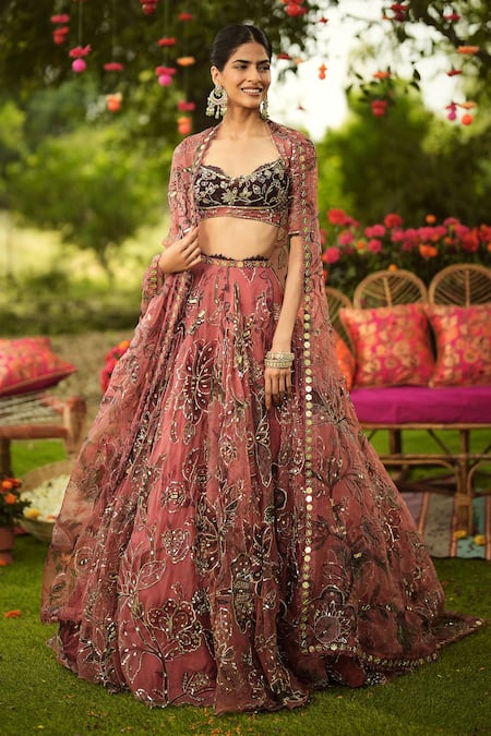 Mahima Mahajan Embroidered Lehenga With Blouse 