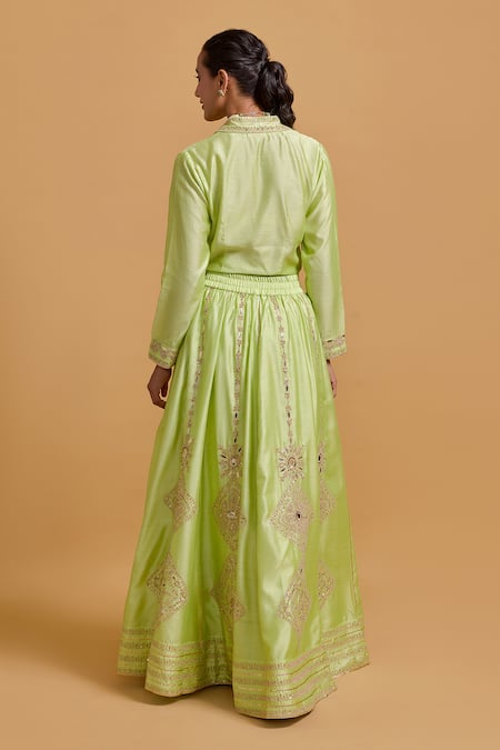 Gulabo By Abu Sandeep Pista Green Designer Top 