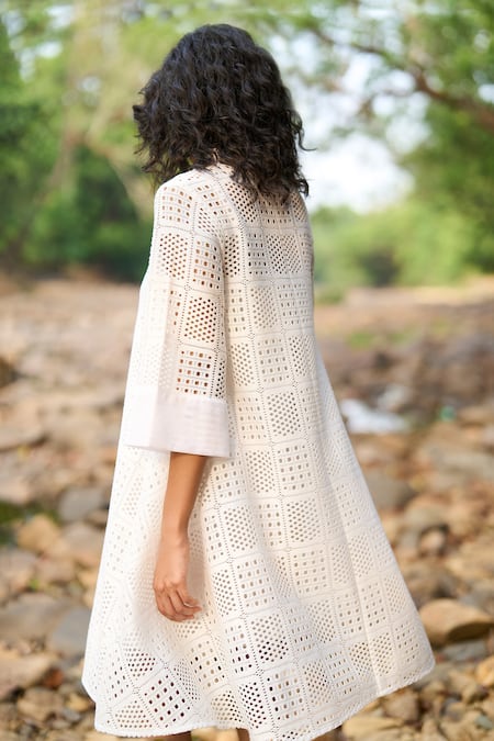 Dash And Dot White Lace A-Line Dress 