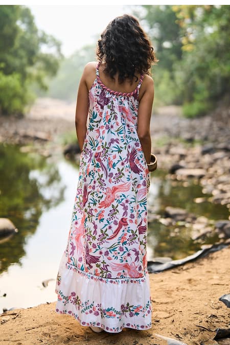 Shop_Dash And Dot_Multi Color Cotton Pastel Printed Boho Maxi Dress _Online_at_Aza_Fashions