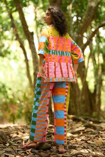 Dash And Dot Multicolor Striped Organic Cotton Set 