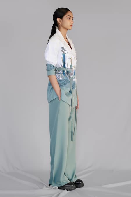 Anurag Gupta White Crepe, Bamboo Designer Industry Coat Set Online at Aza Fashions Anurag Gupta_White Crepe, Bamboo Designer Industry Coat Set _Online_at_Aza_Fashions