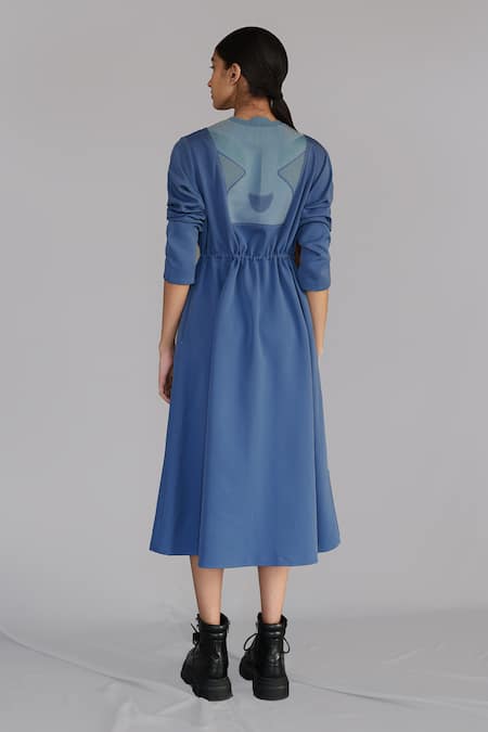 Anurag Gupta Knitted Panel Long Dress 