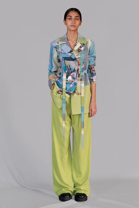 Anurag Gupta Street Printed Coat Set 