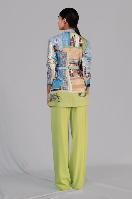 Anurag Gupta Street Printed Coat Set 