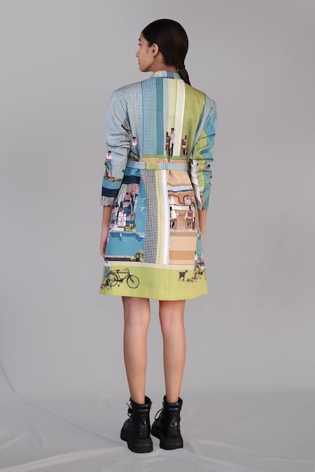 Anurag Gupta Street Printed Short Dress 