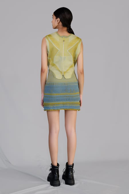 Anurag Gupta Lime Knitted Top 