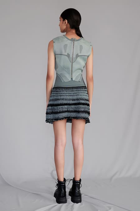 Anurag Gupta Grey Knitted Top 
