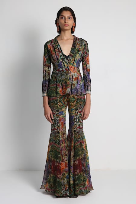 Forty Four Multi Color Designer Jacket Set 