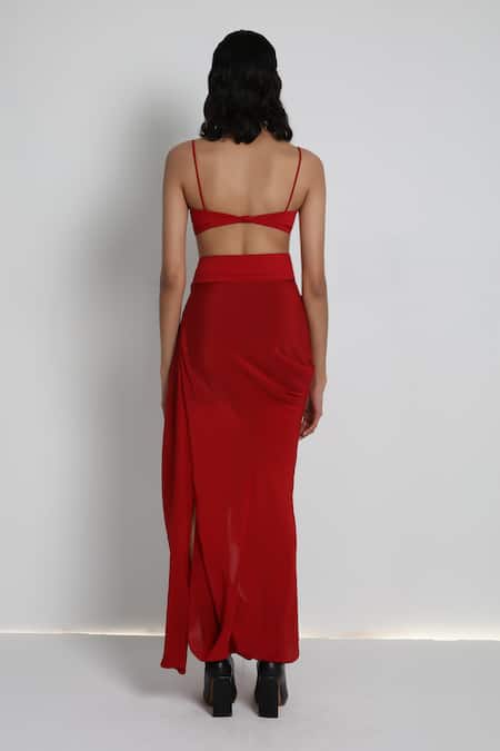 Buy_Forty Four_Multi Color Crepe, Cotton, Lycra V-, Scoop Hand Embroidered Jacket Set _Online_at_Aza_Fashions