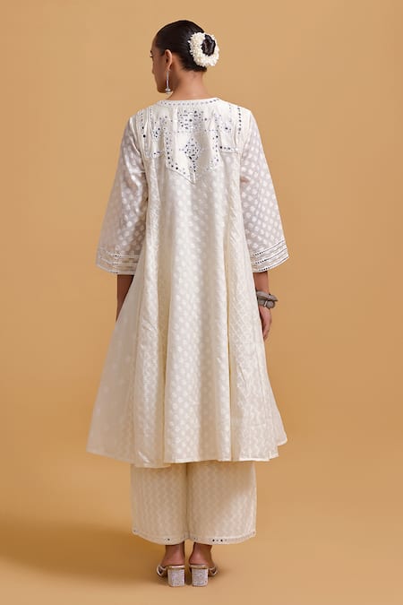 Gulabo By Abu Sandeep Off White Designer Dupatta 