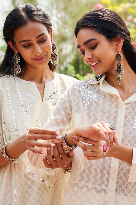 Gulabo By Abu Sandeep Off White Cotton Designer Pant at Aza Fashions Gulabo By Abu Sandeep_Off White Cotton Designer Pant _at_Aza_Fashions