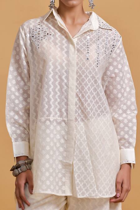 Buy Gulabo By Abu Sandeep Off White Cotton Designer Pant Buy_Gulabo By Abu Sandeep_Off White Cotton Designer Pant