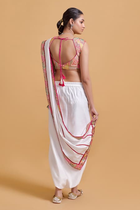 Gulabo By Abu Sandeep Multi Color Chanderi Designer Blouse 