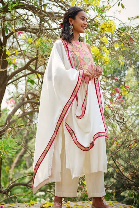 Gulabo by Abu Sandeep Designer Chanderi Kurta Pant Set 