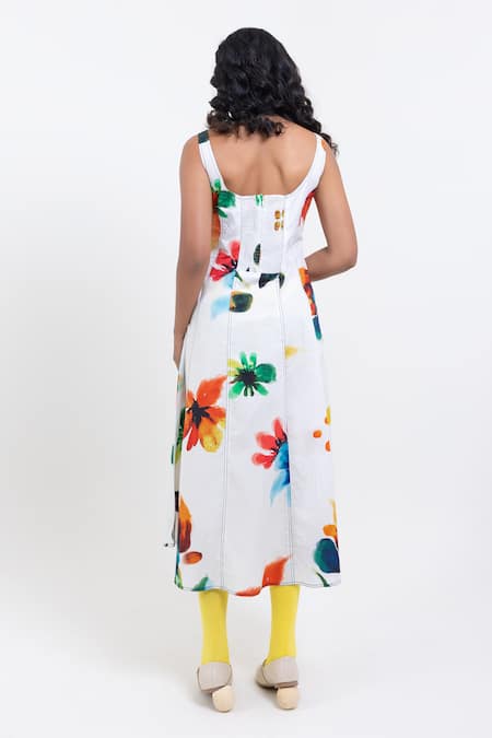 Pop Sugar Floral Print Cotton Midi Dress 