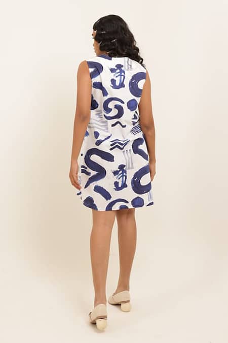 Pop Sugar Indigo Blue Designer Short Dress 