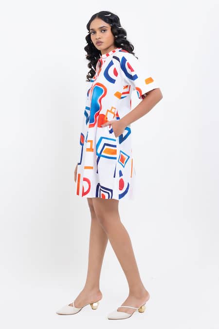 Pop Sugar Multi Colour Designer Short Dress 