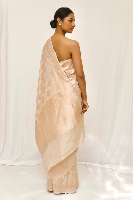 Neha & Tarun Gold Woven Silk Saree 