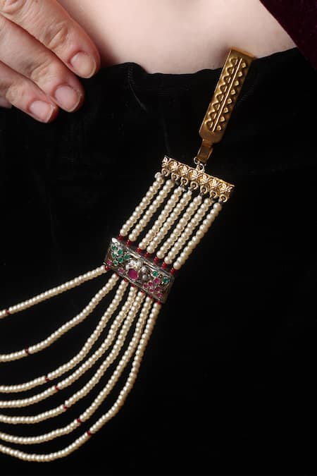 Dugran By Dugristyle_Multi Color Scarlet Reverie Kamarband _Online_at_Aza_Fashions