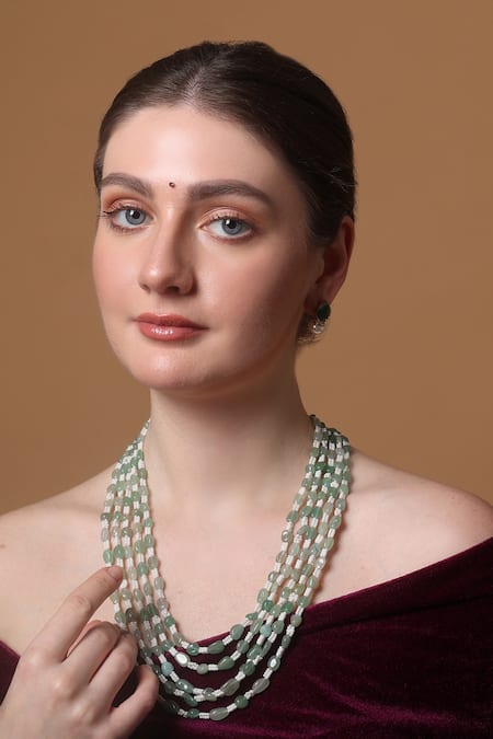 Dugran By Dugristyle Green Mystic Meadow Layered Necklace 