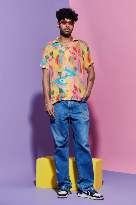 Esha L Amin Croissant Print Men's Shirt 