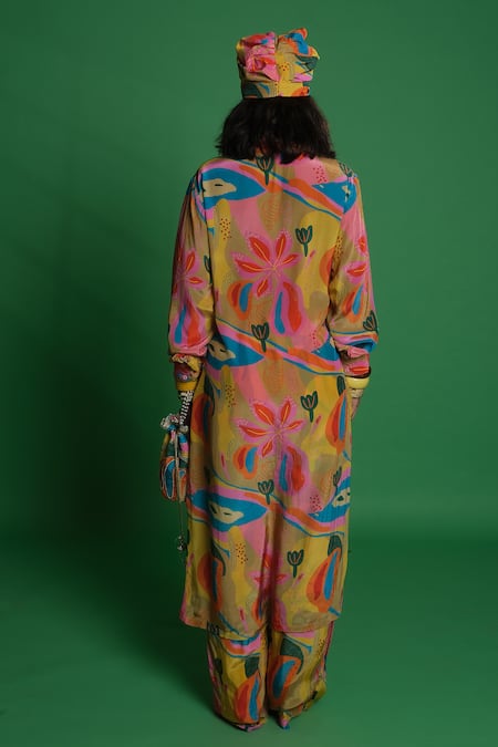 Esha L Amin Croissant Print Palazzo 