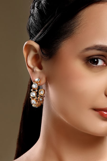 HRISHA Gold Plated Designer Earrings 
