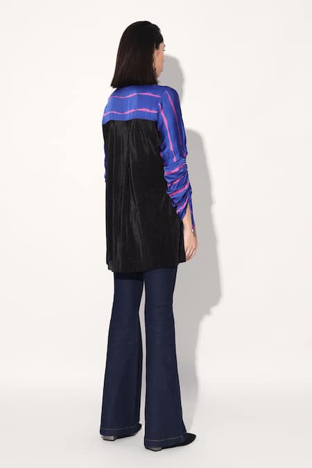 Buy Linetribe Pink Viscose, Satin Collared Purple Designer Shirt Online at Aza Fashions Buy_Linetribe_Pink Viscose, Satin Collared Purple Designer Shirt _Online_at_Aza_Fashions