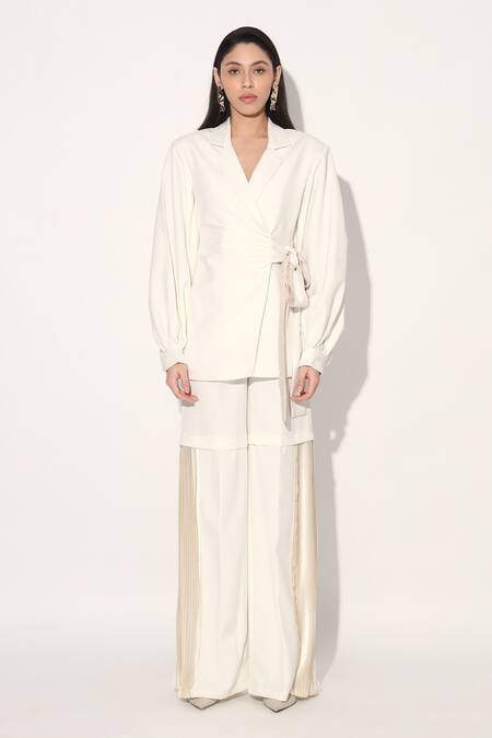 Linetribe_ White Crepe Imported Pant Online at Aza Fashions Linetribe__White Crepe Imported Pant _Online_at_Aza_Fashions