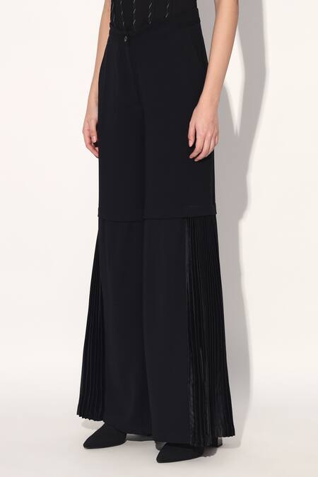 Linetribe_ Black Crepe Designer Pant Online at Aza Fashions Linetribe__Black Crepe Designer Pant _Online_at_Aza_Fashions