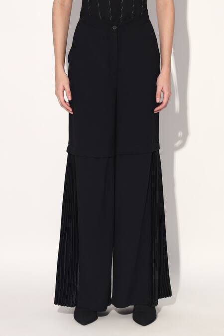 Linetribe_ Black Crepe Designer Pant at Aza Fashions Linetribe__Black Crepe Designer Pant _at_Aza_Fashions
