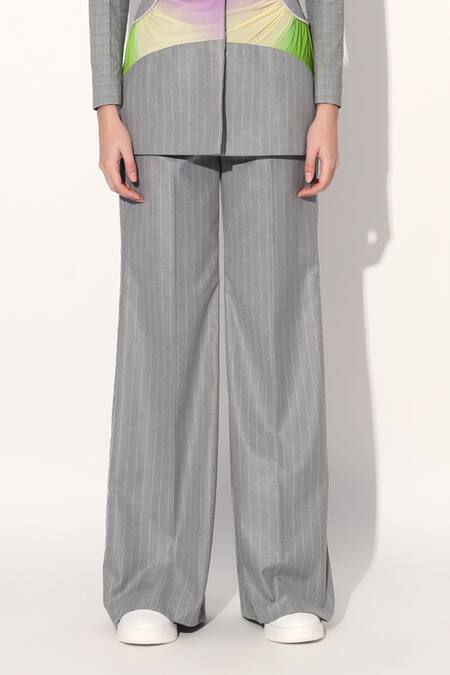 Buy Linetribe_ Gray Designer Grey Suiting Blazer And Pant Set Buy_Linetribe__Gray Designer Grey Suiting Blazer And Pant Set