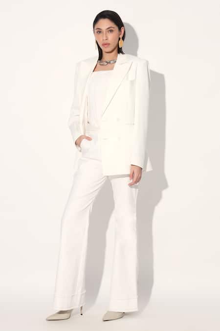 Linetribe_ White Denim Square Neck Corset Top 