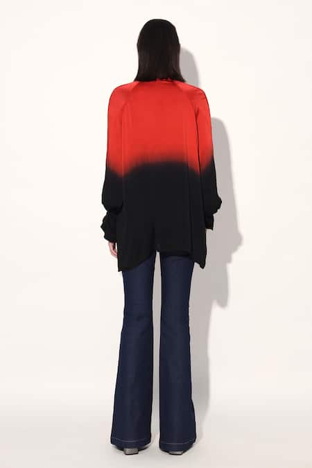 Linetribe_ Red Black Designer Top 