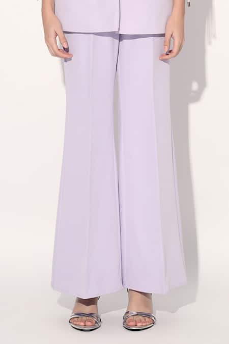 Linetribe Lavender Crepe Designer Blazer And Pant Set Online at Aza Fashions Linetribe_Lavender Crepe Designer Blazer And Pant Set _Online_at_Aza_Fashions