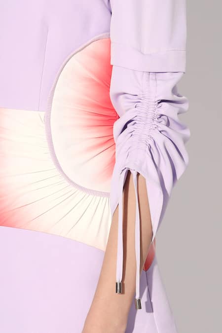 Buy Linetribe Lavender Crepe Designer Blazer And Pant Set Buy_Linetribe_Lavender Crepe Designer Blazer And Pant Set