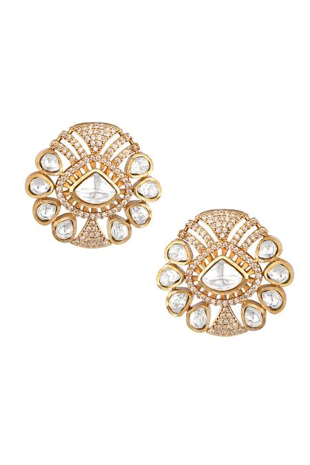 Buy HRISHA Gold Plated Designer Necklace And Earring Set Online at Aza Fashions Buy_HRISHA_Gold Plated Designer Necklace And Earring Set _Online_at_Aza_Fashions