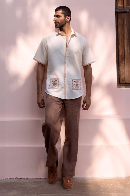 Asuka Mughal Courtyard Embroidered Shirt 