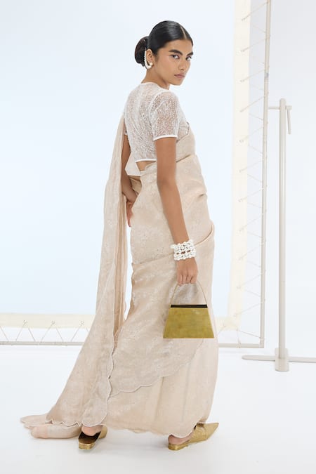 Ekaya Banaras Handwoven Tissue Silk Saree Set 