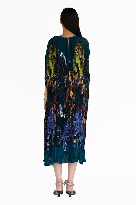 Amka Midnight Blue Floral Kaftan 
