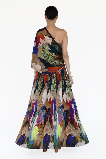 Amka Mosaic Natural Silk Blouse 