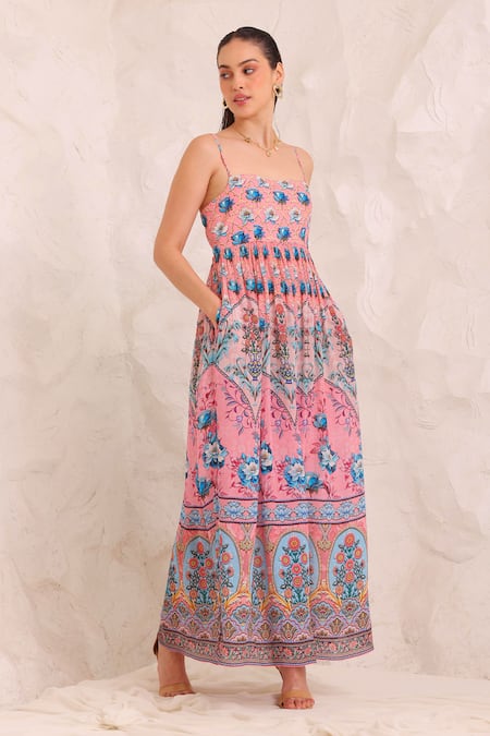 Zariaah Peacock Dreams Midi Dress 