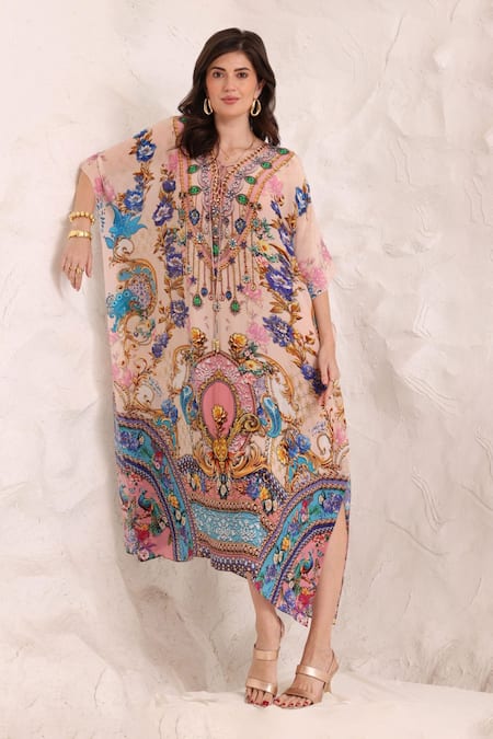 Zariaah Peacock Paradise Kaftan 