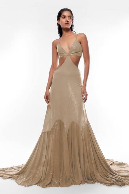 Deme By Gabriella Strappy Sequin Embellished Gown 
