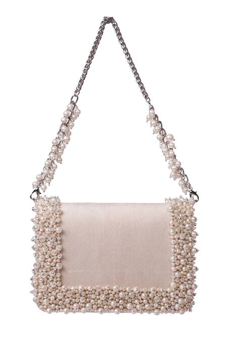 Buy House Of Kosha Ivory Pearls Embellished Clutch Online at Aza Fashions Buy_House Of Kosha_Ivory Pearls Embellished Clutch _Online_at_Aza_Fashions