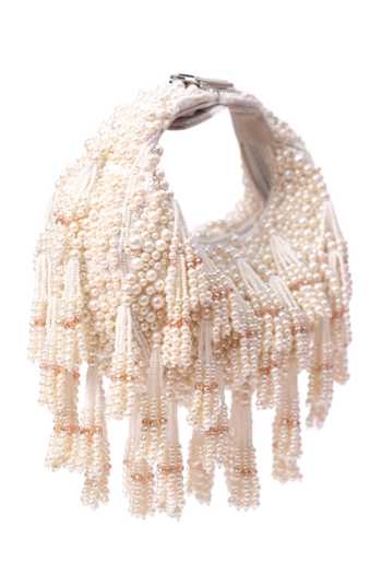 Shop House Of Kosha Ivory Pearls Embellished Hobo Bag at Aza Fashions Shop_House Of Kosha_Ivory Pearls Embellished Hobo Bag _at_Aza_Fashions
