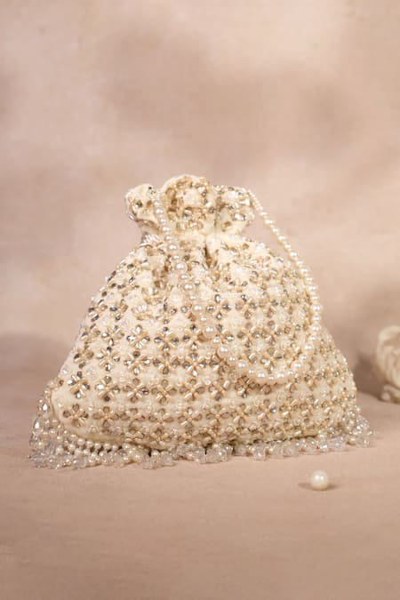 House Of Kosha Kundan Embellished Potli Bag 