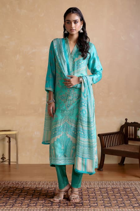 Ritu Kumar Designer Silk Kurta Set 