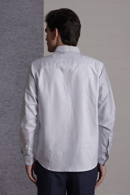 Lacquer Embassy VELO Bicycle Embroideed Striped Shirt 